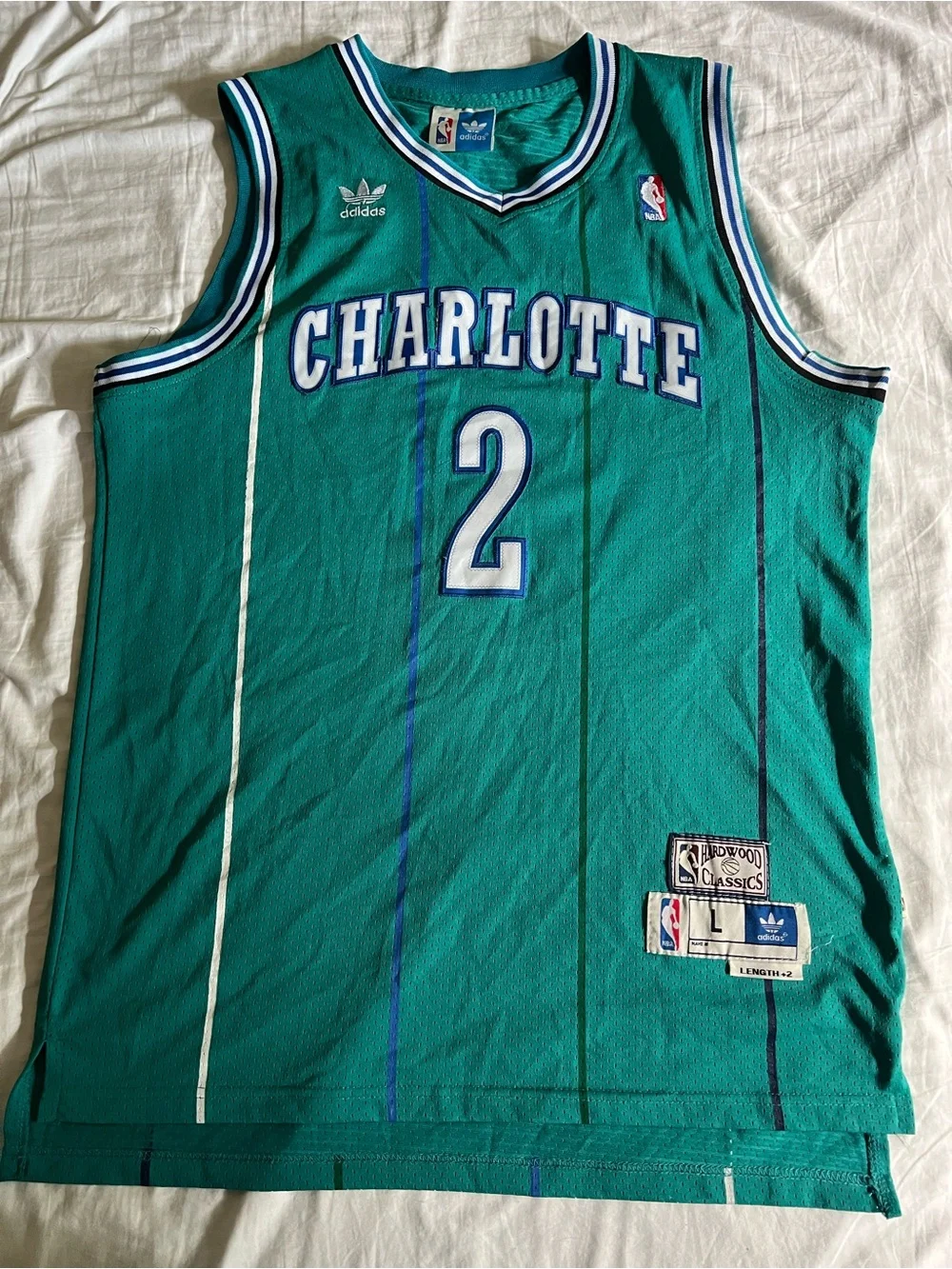 adidas Charlotte Hornets Larry Johnson NBA Jersey - men large